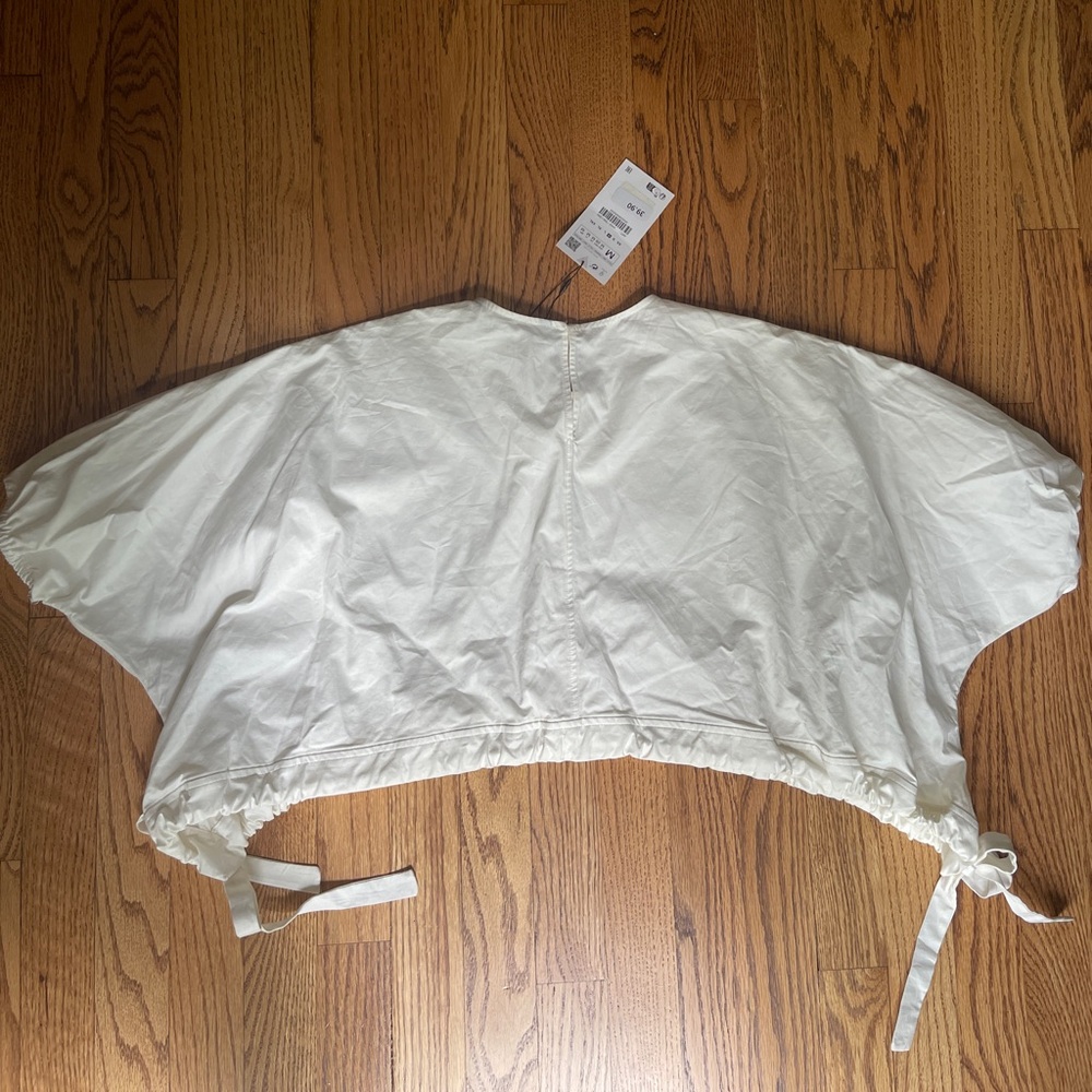 Zara Drawstring Ruched Crop Top - Picture 2 of 7